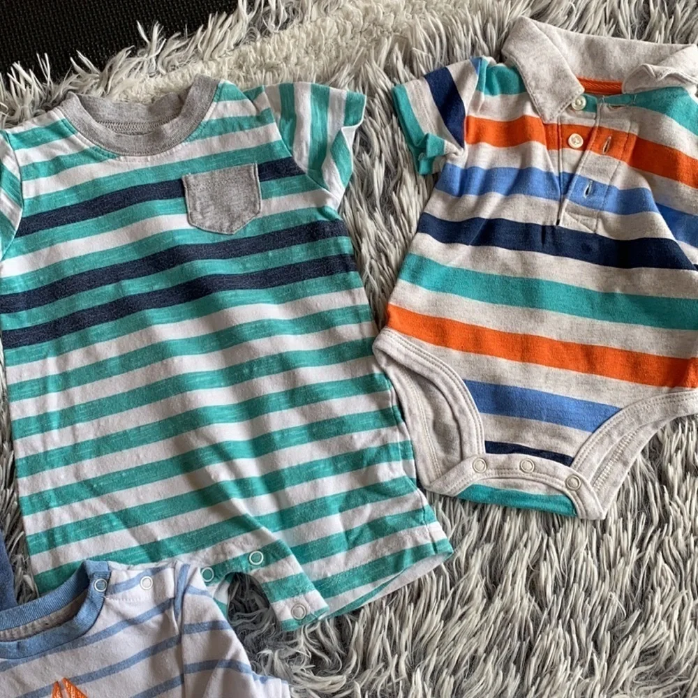 Baby Boy One Piece Onesie Outfits Bundle Size 0-3 Months